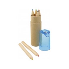 6 Piece Pencil Tube with Sharpener