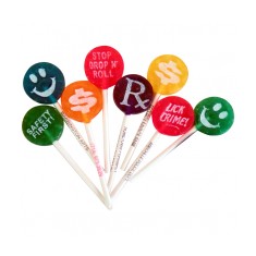 Small Branded Lollipop with Printed Stick