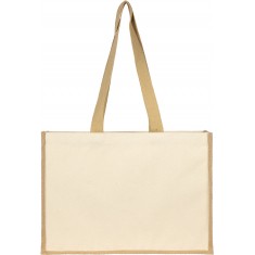10oz Canvas Shopper with Contrast Jute Trim
