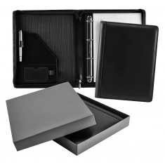 Ascot Leather Zipped Ring Binder
