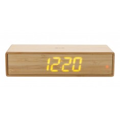 Bamboo Wireless Charging Alarm Clock
