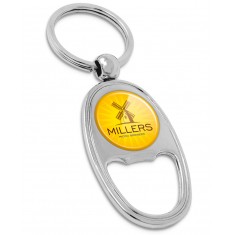 Domed Metal Bottle Opener Keyring
