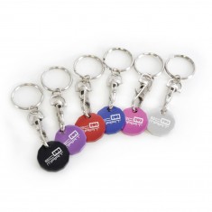 Metal Trolley Coin Keyring