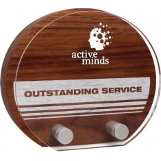 Real Wood Sunrise Award with Acrylic Front Plate