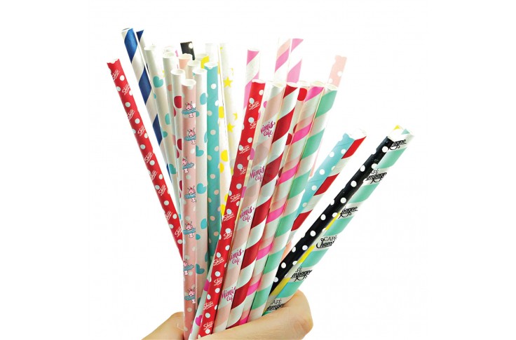 Promotional Retro Paper Straws, Personalised by MoJo Promotions