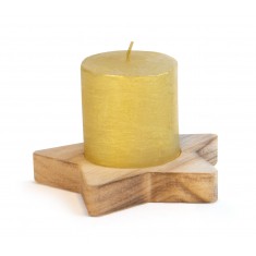 Star Shaped Candle Base With Festive Candle