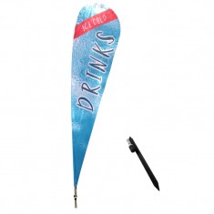 Teardrop Flag with Ground Spike