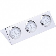 Three City Time Zone Desk Clock