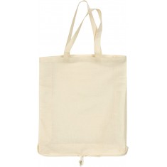 Zipped Cotton Fold-up Shopper